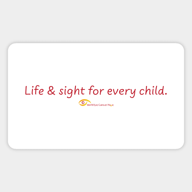 WE C Hope Tagline Magnet by World Eye Cancer Hope